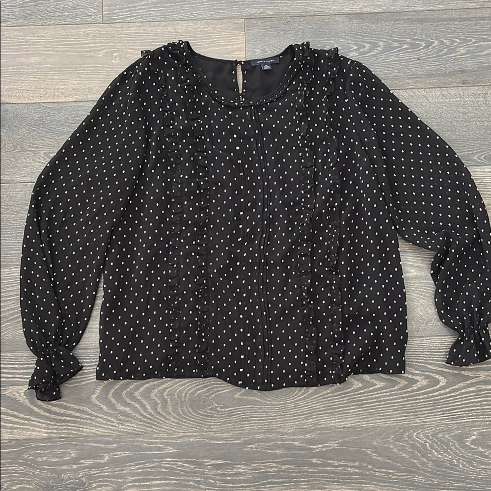 Black Polka Dot Women's Top wt66